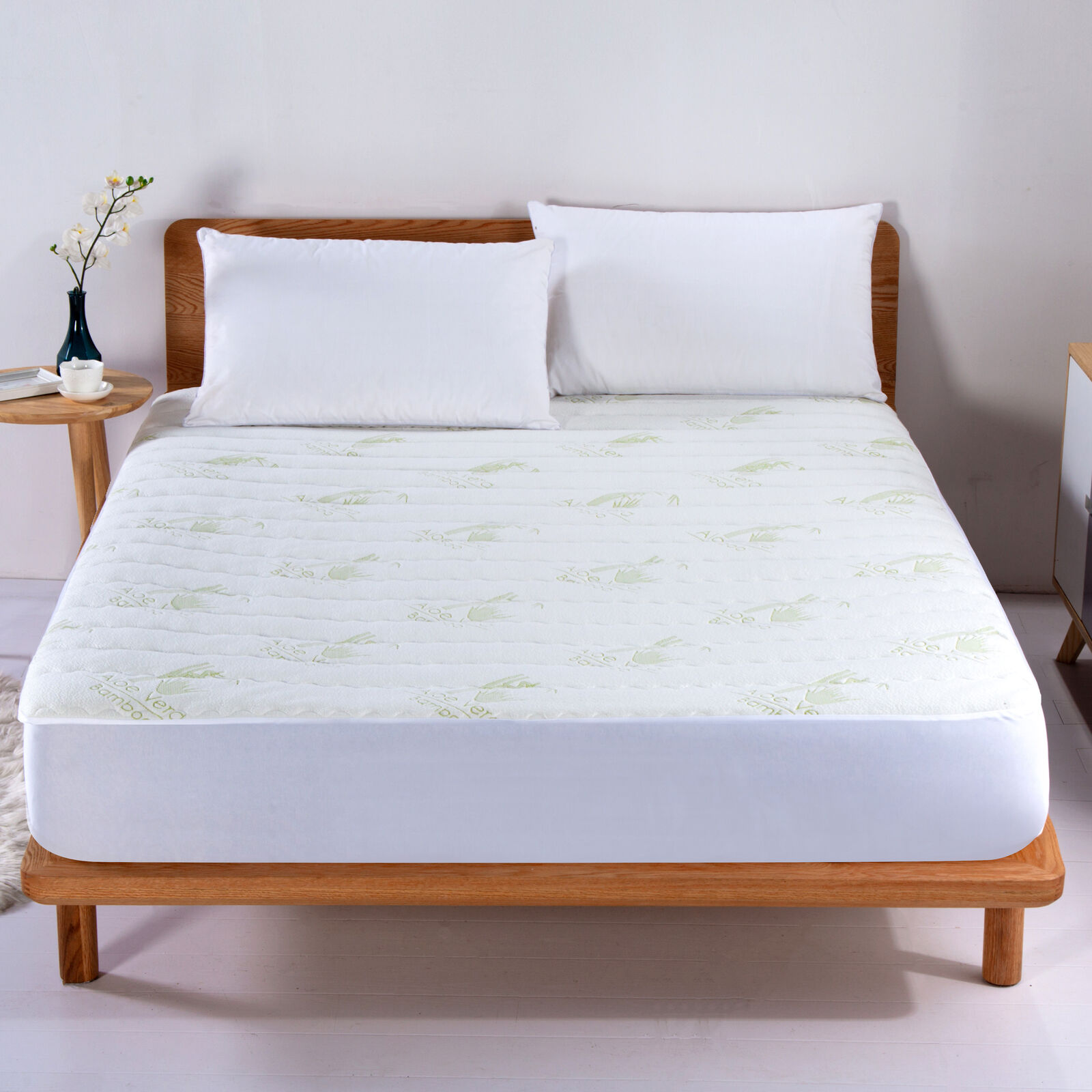 Aloe Vera Bamboo Mattress Pad Cover